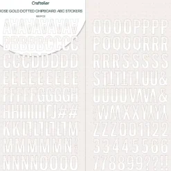 Abecedario Adhesivo Chipboard Puntos Rose Gold Craftelier