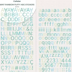 Abecedario Adhesivo Puffy Mint Rainbow Craftelier