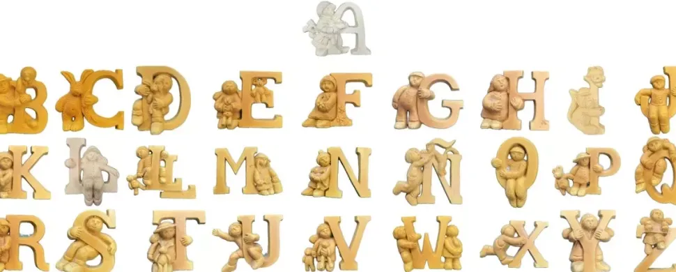 Abecedario de resina en alta densidad