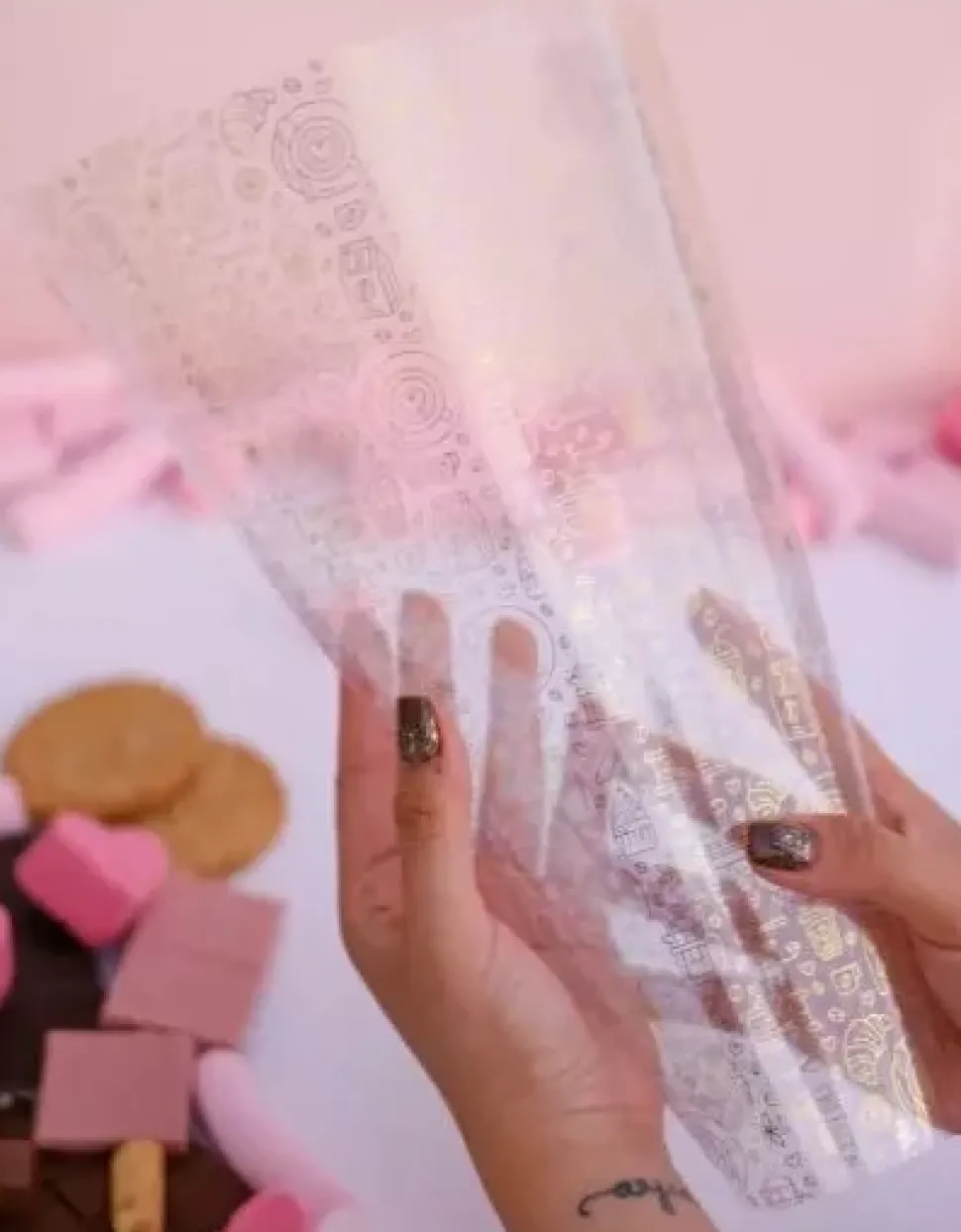 Acetato Foil Oro Chocolate Johanna Rivero 30x30cm