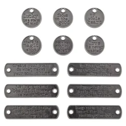 Adornos metálicos Typed Tags Idea-Ology Tim Holtz