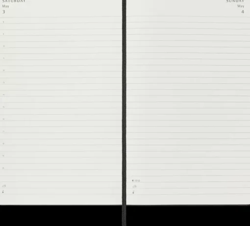 Agenda Classic 2025 diaria negro tapa dura Moleskine 13x21cm
