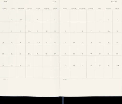 Agenda Classic 2025 diaria negro tapa dura Moleskine 13x21cm