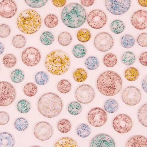 Anillas de Disco Glitter S Azul Craftelier