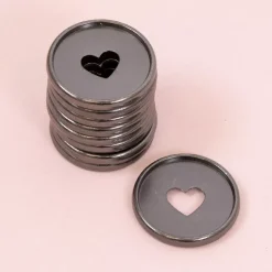 Anillas de Disco Metálicas M Negro Brillante Craftelier