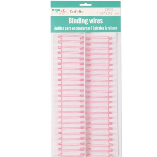Anillas para encuadernar Baby Pink 1.5" Craftelier