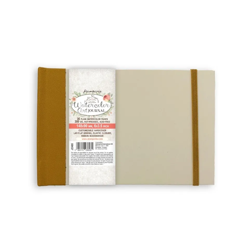 Art Journal Watercolor Create Happiness Stamperia 15x9cm