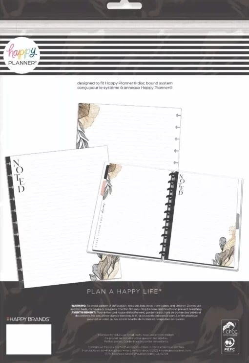 Bloque de Hojas Big Gold & Black Happy Planner
