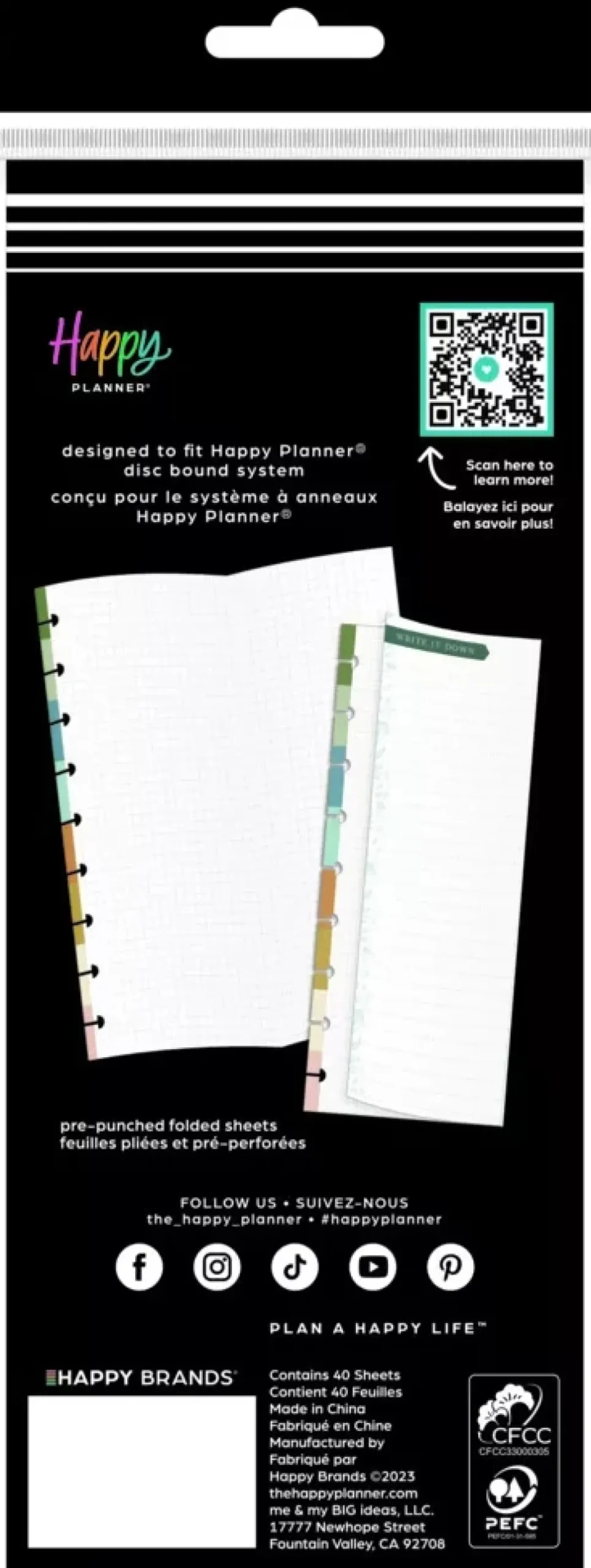Bloque de hojas Folded Woodland Charm Classic Happy Planner