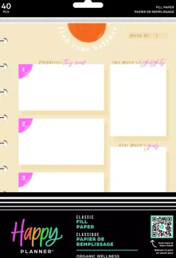 Bloque de hojas Organic Wellness Classic Happy Planner