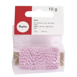 Bobina Cordón Rosa y Blanco Rayher