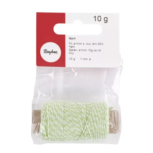 Bobina de Hilo Lima y Blanco Rayher 35m