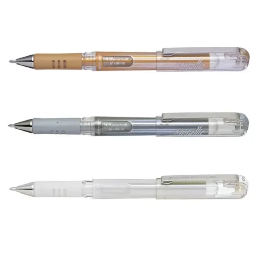 Bolígrafo de gel Plata Hybrid DX Pentel