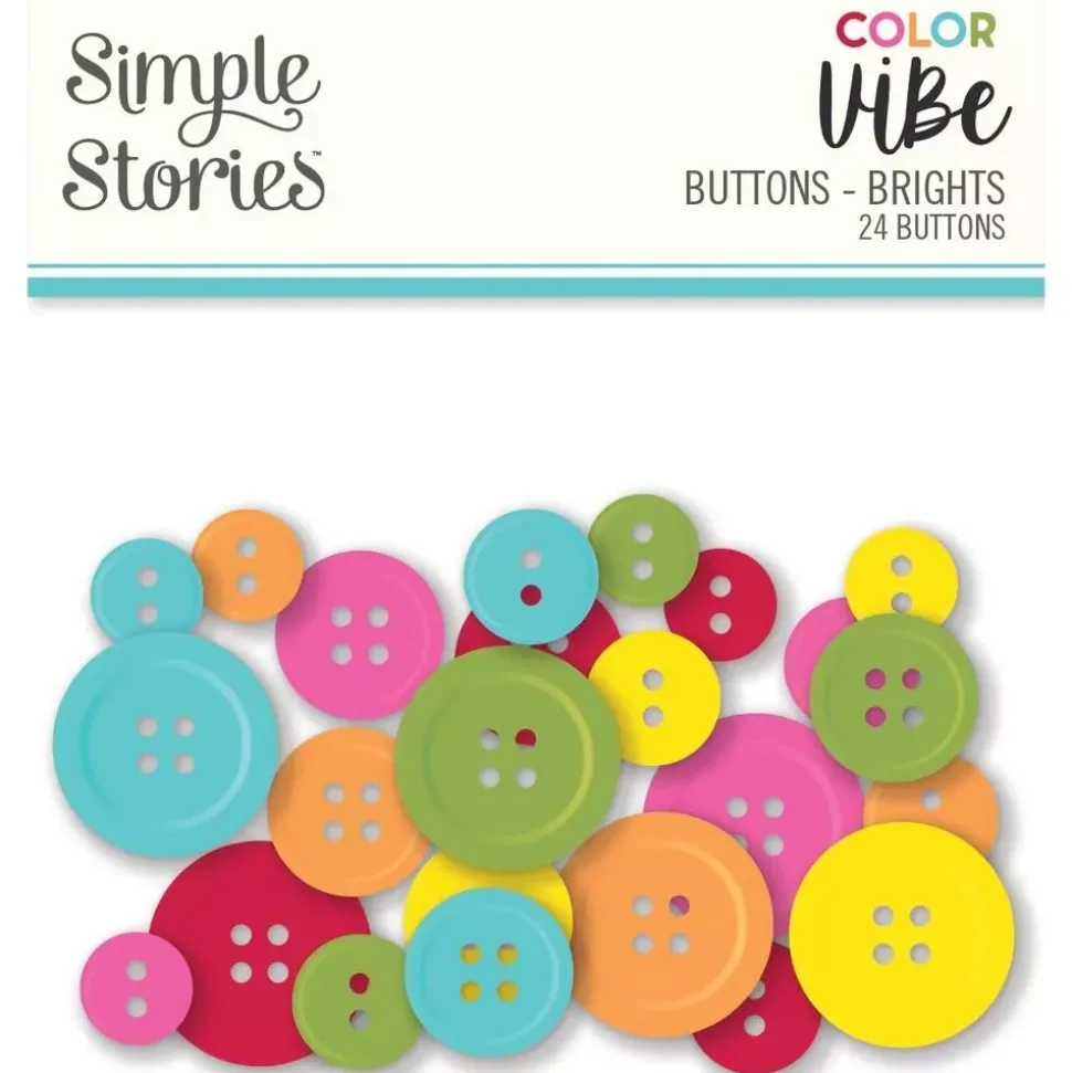 Botones Brights Color Vibe Simple Stories