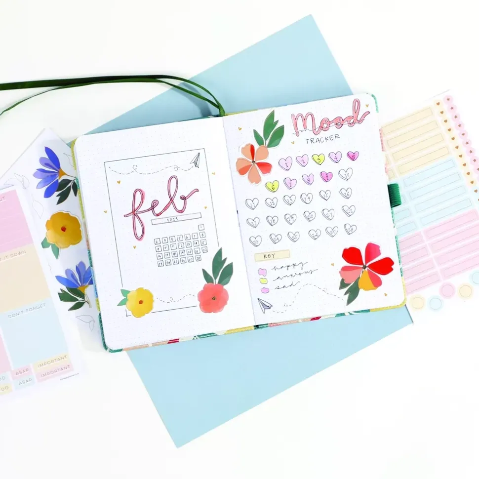 Bullet Journal Muted Meadow Happy Planner