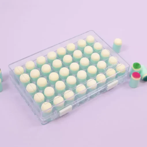 Caja con 40 Esponjas Dedal para Entintar Craftelier