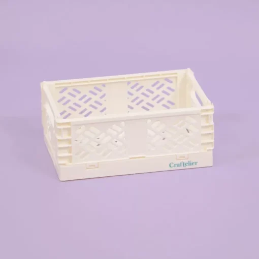 Caja de almacenamiento plegable Pequeña Blanca Craftelier