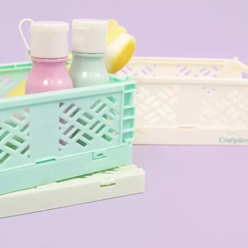 Caja de almacenamiento plegable Pequeña Blanca Craftelier