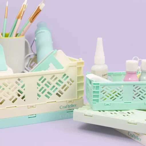 Caja de almacenamiento plegable Grande Turquesa Craftelier