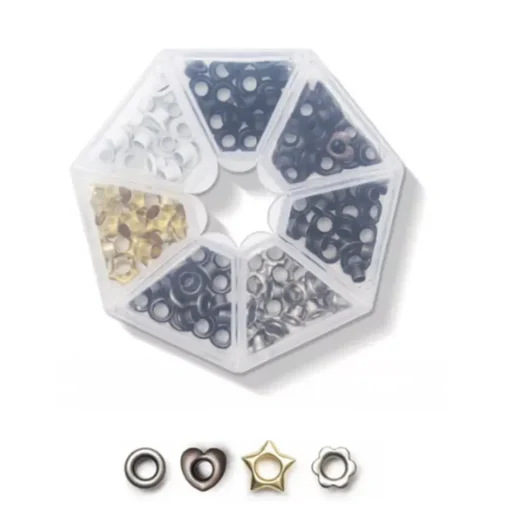 Caja de ojales con formas metalicos We R Memory Keepers