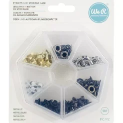 Caja de ojales con formas metalicos We R Memory Keepers