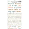 Cardstock Stickers Palabras Bon Voyage Mintay 15x30cm
