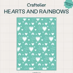Carpeta de embossing Corazones y Arcoíris Craftelier