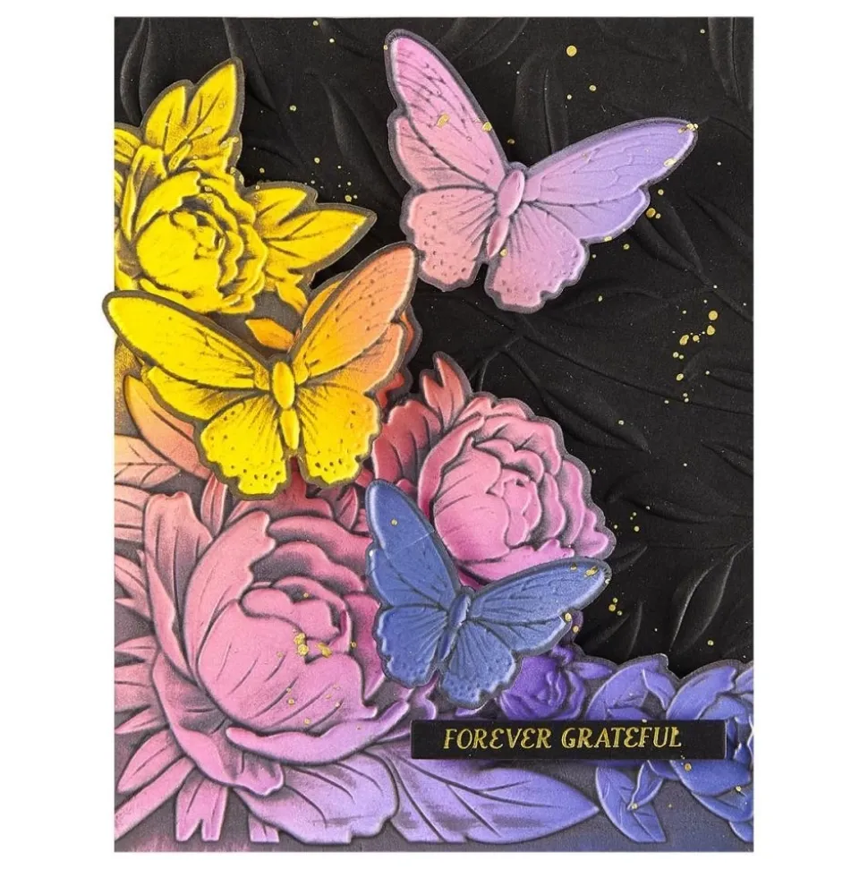 Carpeta de embossing 3D con troqueles Blooming Butterflies Spellbinders