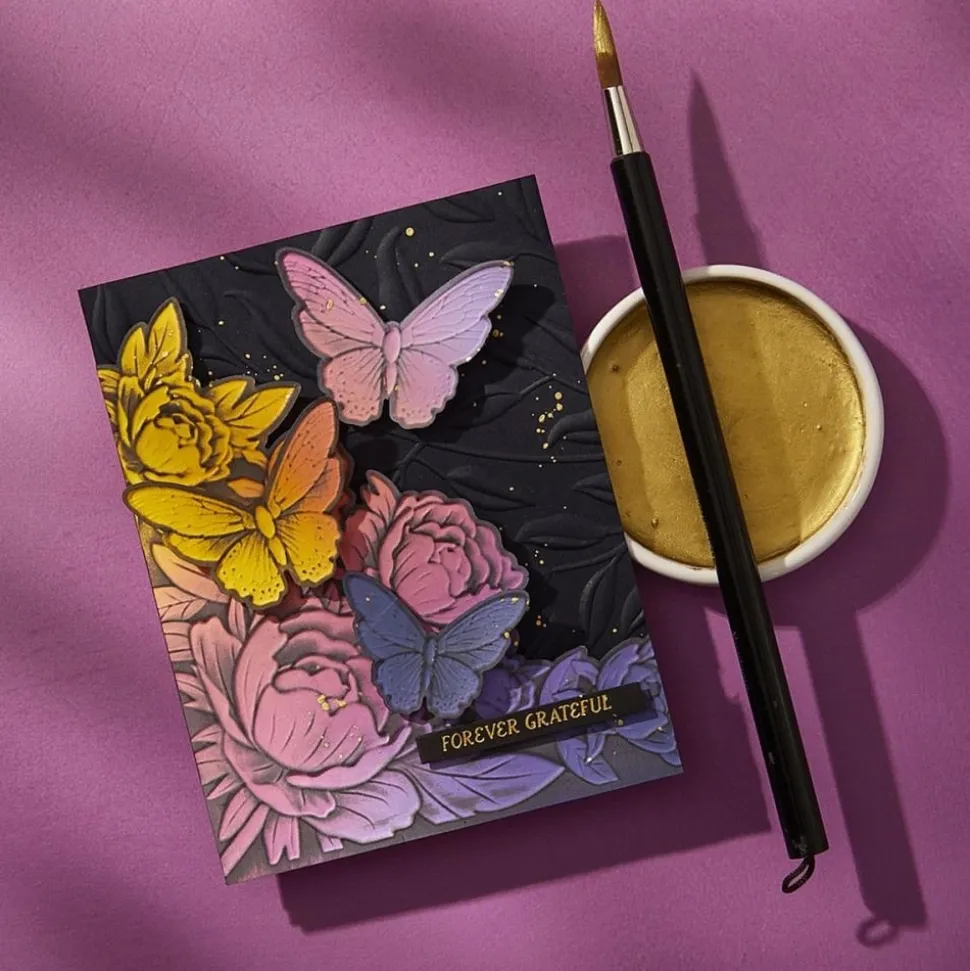 Carpeta de embossing 3D con troqueles Blooming Butterflies Spellbinders