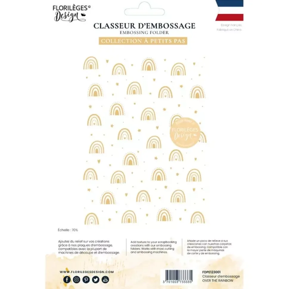 Carpeta de embossing Over the Rainbow À Petits Pas Florilèges Design