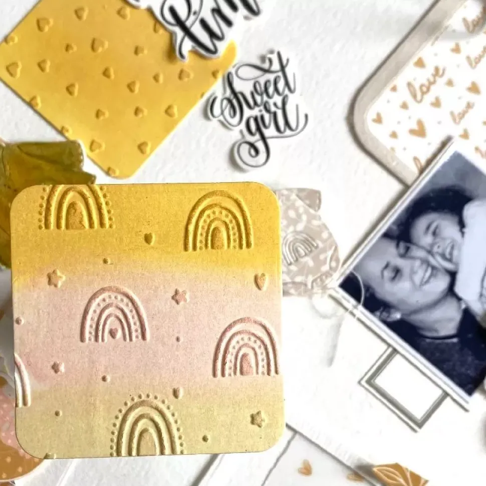 Carpeta de embossing Over the Rainbow À Petits Pas Florilèges Design