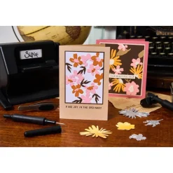 Carpeta de Texturas + Troqueles Thinlits Vault Side-Order Floristry para Sizzix de Tim Holtz 666872