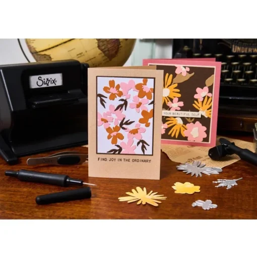 Carpeta de Texturas + Troqueles Thinlits Vault Side-Order Floristry para Sizzix de Tim Holtz 666872