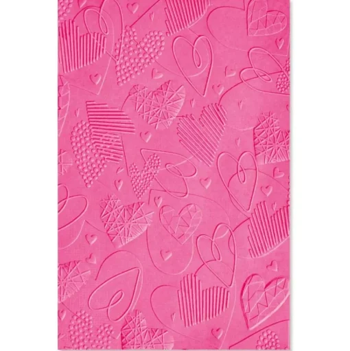 Carpeta de Texturas Mark Making Hearts Sizzix 666038