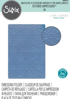 Carpeta de Texturas Multi-Level Snowflake Sparkle Sizzix 666470