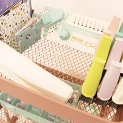 Carrito Con 3 Bandejas Rosa Salmón Craftelier