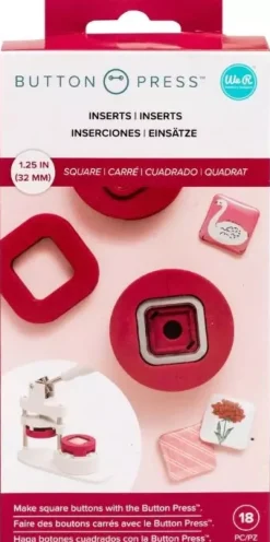 Chapas Cuadradas para Button Press We R Memory Keepers 31mm