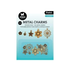Charms metálicos Flores Studio Light