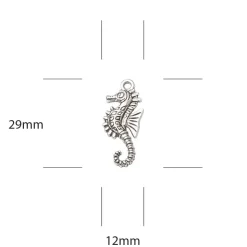 Charms Metálicos Seahorse Ocean Tale Craft Consortium