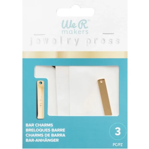 Charms rectangulares para Jewelry Press We R Makers