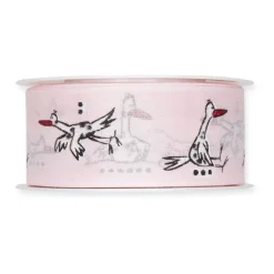 Cinta Estampada Cigüeñas Rosa Halbach 40mm