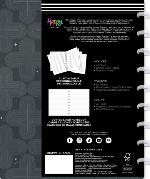 Cuaderno Classic Galaxy Happy Planner