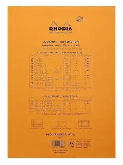 Cuaderno liso Naranja Rhodia A4