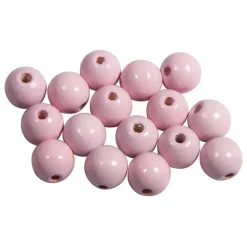 Cuentas de madera Rosa Rayher 12mm