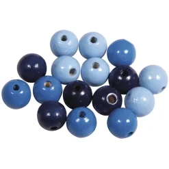Cuentas de madera Tonos Azules Rayher 12mm