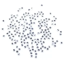 Cuentas de Plástico Blanco Abecedario Rayher 6mm