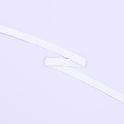 Cuerda elástica plana Blanca Craftelier 5mm