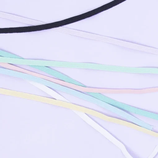 Cuerda elástica plana Blanca Craftelier 5mm