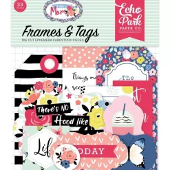 Die-cut Frames and Tags I am Mom Echo Park