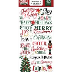 Die-cuts de chipboard Phrases Nutcracker Christmas Echo Park